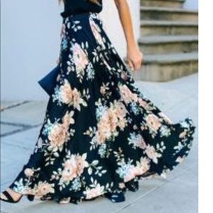 COPY - Lovers In The Night Satin Maxi Skirt